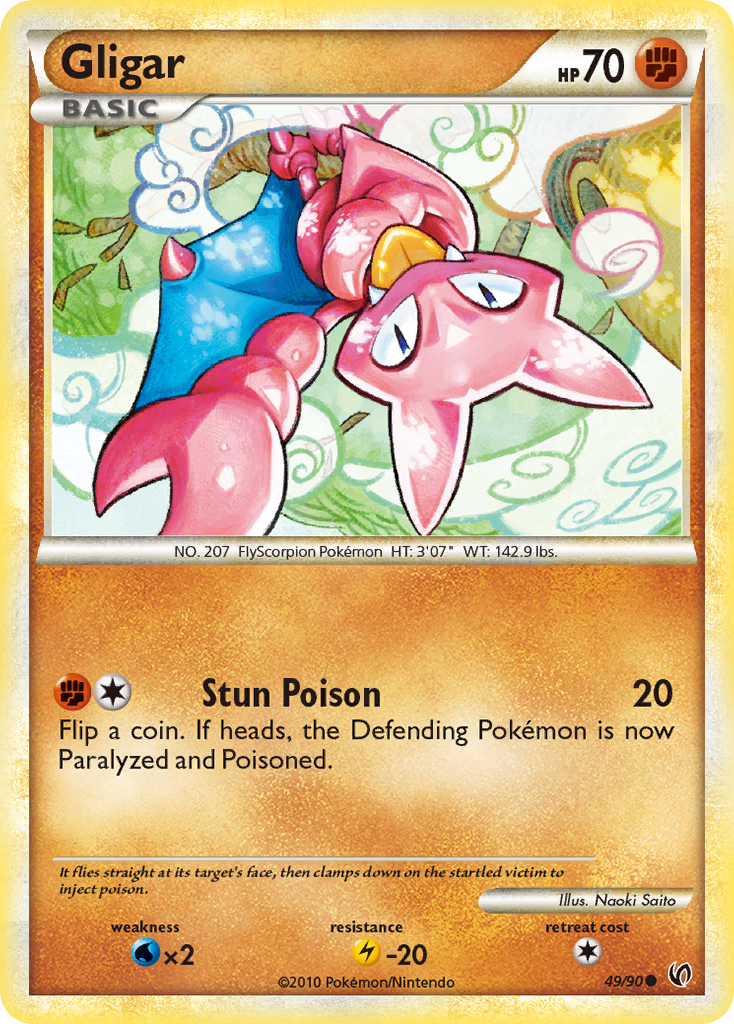 Gligar (49/90) [HeartGold & SoulSilver: Undaunted] - Card Brawlers | Quebec | Canada | Yu-Gi-Oh!