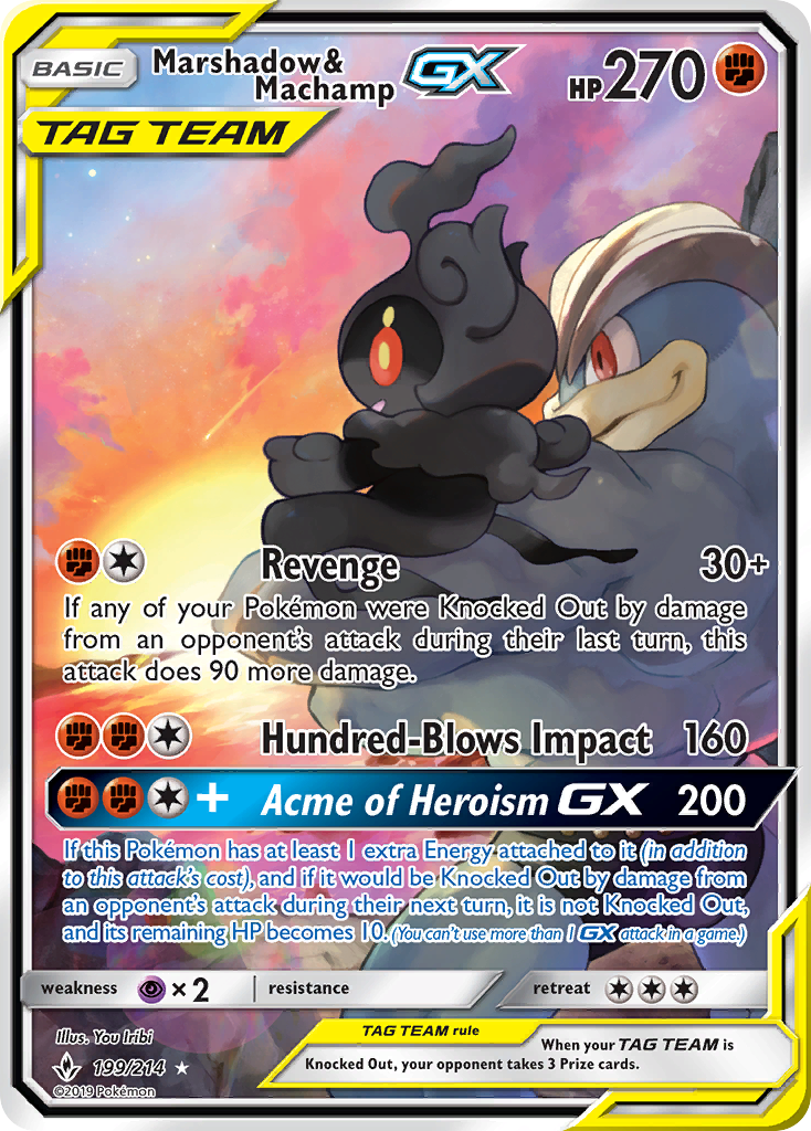 Marshadow & Machamp GX (199/214) [Sun & Moon: Unbroken Bonds] - Card Brawlers | Quebec | Canada | Yu-Gi-Oh!