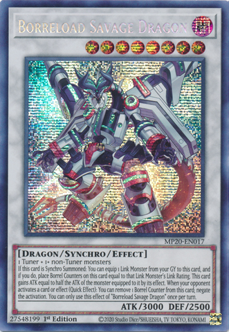 Borreload Savage Dragon [MP20-EN017] Prismatic Secret Rare - Card Brawlers | Quebec | Canada | Yu-Gi-Oh!