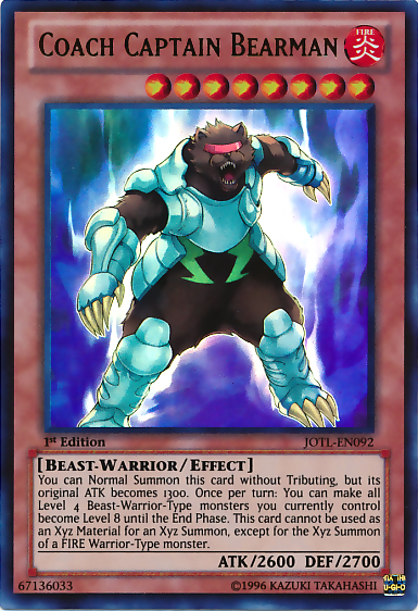 Coach Captain Bearman [JOTL-EN092] Ultra Rare - Yu-Gi-Oh! - Card Brawlers | Quebec | Canada |