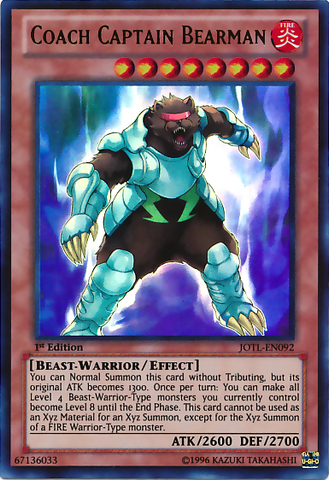 Coach Captain Bearman [JOTL-EN092] Ultra Rare - Card Brawlers | Quebec | Canada | Yu-Gi-Oh!