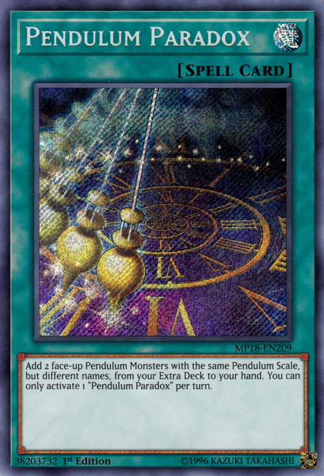 Pendulum Paradox [MP18-EN209] Secret Rare - Yu-Gi-Oh! - Card Brawlers | Quebec | Canada |