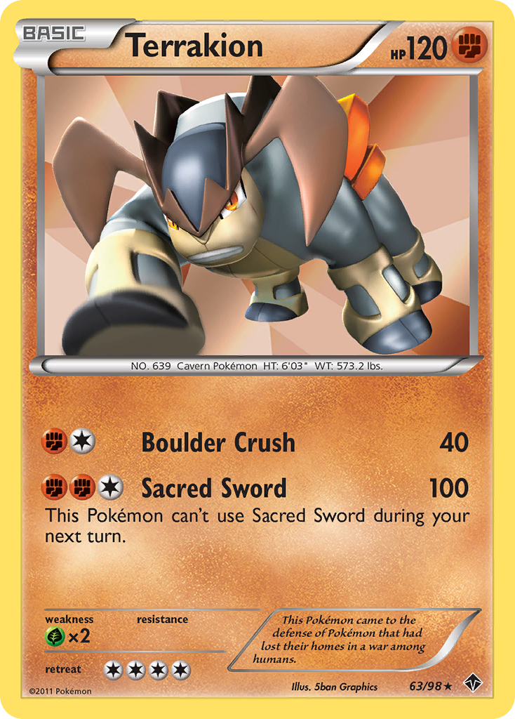 Terrakion (63/98) [Black & White: Emerging Powers] - Card Brawlers | Quebec | Canada | Yu-Gi-Oh!