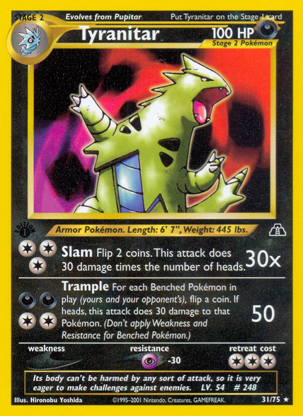 Tyranitar (31/75) [Neo Discovery 1st Edition] - Card Brawlers | Quebec | Canada | Yu-Gi-Oh!