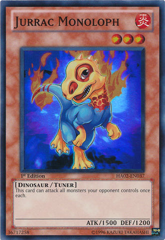 Jurrac Monoloph [HA02-EN037] Super Rare - Card Brawlers | Quebec | Canada | Yu-Gi-Oh!