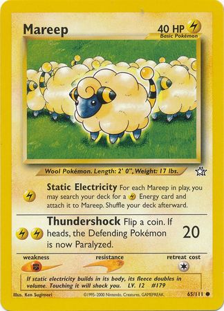 Mareep (65/111) [Neo Genesis Unlimited] - Card Brawlers | Quebec | Canada | Yu-Gi-Oh!