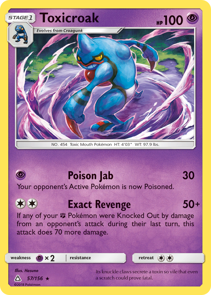 Toxicroak (57/156) [Sun & Moon: Ultra Prism] - Card Brawlers | Quebec | Canada | Yu-Gi-Oh!