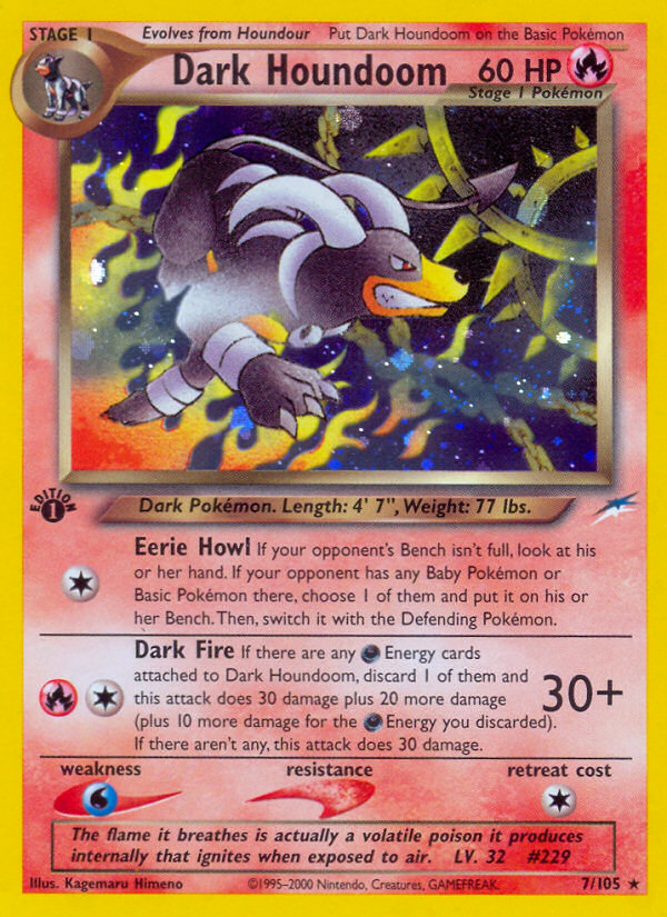Dark Houndoom (7/105) [Neo Destiny 1st Edition] - Card Brawlers | Quebec | Canada | Yu-Gi-Oh!