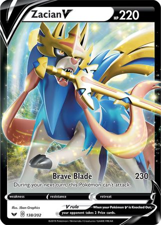 Zacian V (138/202) (Jumbo Card) [Sword & Shield: Base Set] - Card Brawlers | Quebec | Canada | Yu-Gi-Oh!