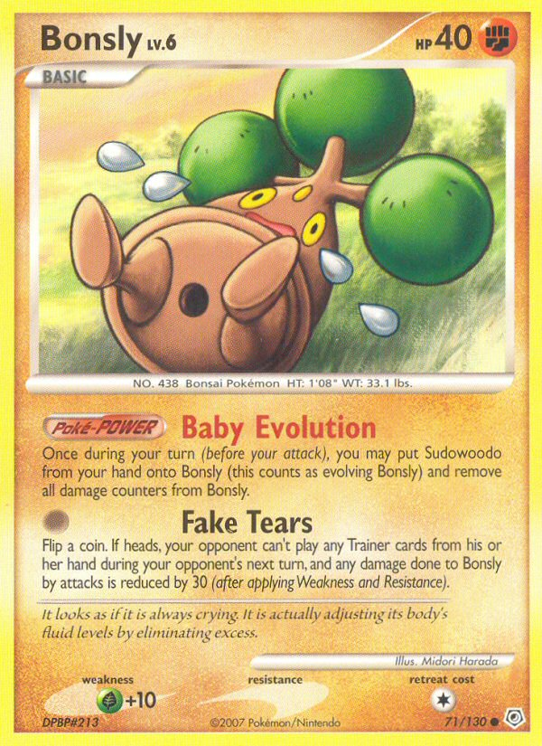 Bonsly (71/130) [Diamond & Pearl: Base Set] - Card Brawlers | Quebec | Canada | Yu-Gi-Oh!