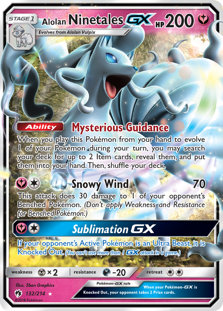 Alolan Ninetales GX (132/214) [Sun & Moon: Lost Thunder] - Card Brawlers | Quebec | Canada | Yu-Gi-Oh!