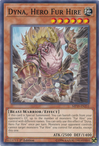 Dyna, Hero Fur Hire [MP19-EN251] Common - Card Brawlers | Quebec | Canada | Yu-Gi-Oh!