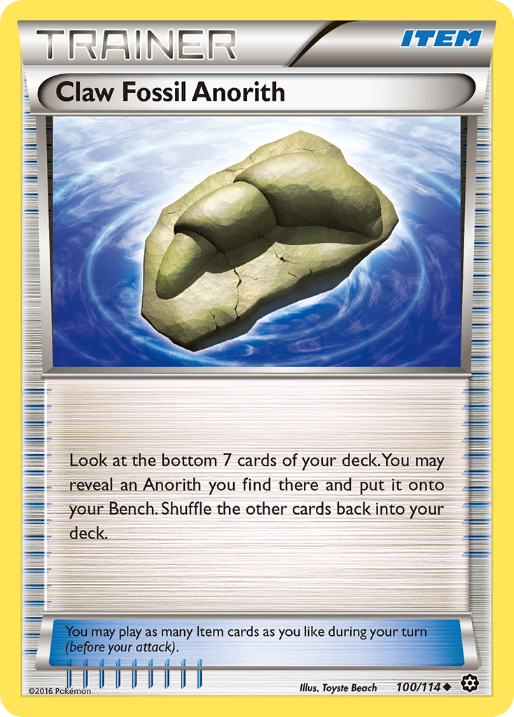 Claw Fossil Anorith (100/114) [XY: Steam Siege] - Card Brawlers | Quebec | Canada | Yu-Gi-Oh!