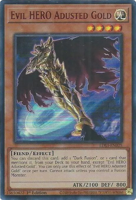 Evil HERO Adusted Gold (Red) [LDS3-EN025] Ultra Rare - Card Brawlers | Quebec | Canada | Yu-Gi-Oh!