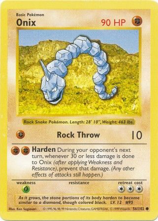 Onix (56/102) [Base Set Shadowless Unlimited] - Card Brawlers | Quebec | Canada | Yu-Gi-Oh!