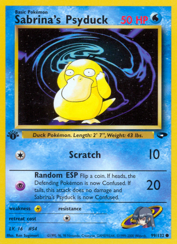Sabrina's Psyduck (99/132) [Gym Challenge 1st Edition] - Card Brawlers | Quebec | Canada | Yu-Gi-Oh!