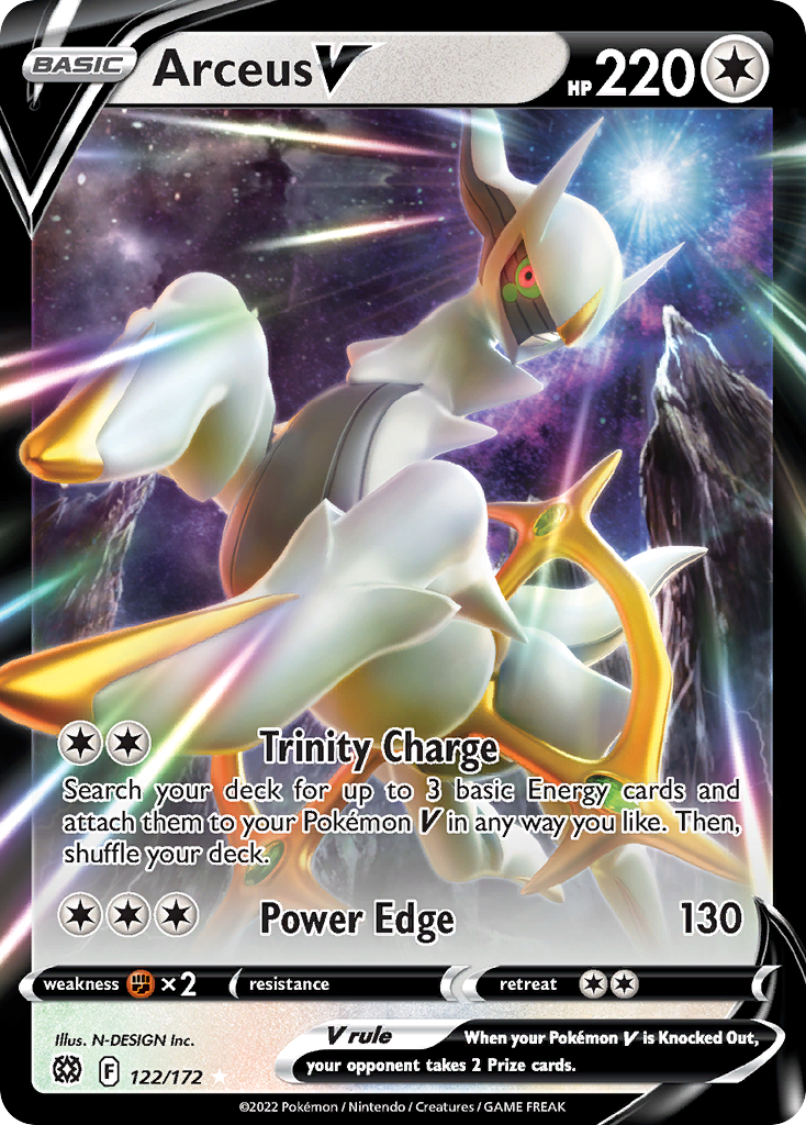 Arceus V (122/172) (Metal Card) [Sword & Shield: Brilliant Stars] - Card Brawlers | Quebec | Canada | Yu-Gi-Oh!