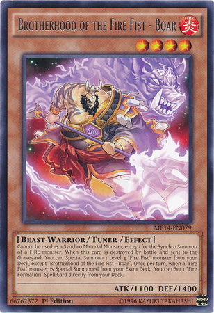 Brotherhood of the Fire Fist - Boar [MP14-EN079] Rare - Yu-Gi-Oh! - Card Brawlers | Quebec | Canada |