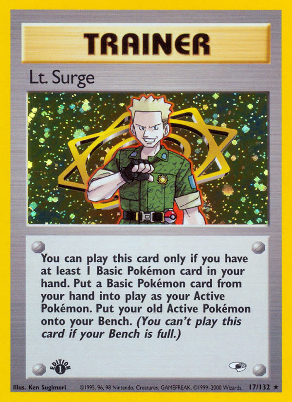 Lt. Surge (17/132) [Gym Heroes 1st Edition] - Card Brawlers | Quebec | Canada | Yu-Gi-Oh!