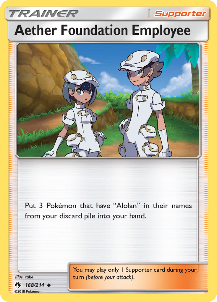 Aether Foundation Employee (168/214) [Sun & Moon: Lost Thunder] - Card Brawlers | Quebec | Canada | Yu-Gi-Oh!