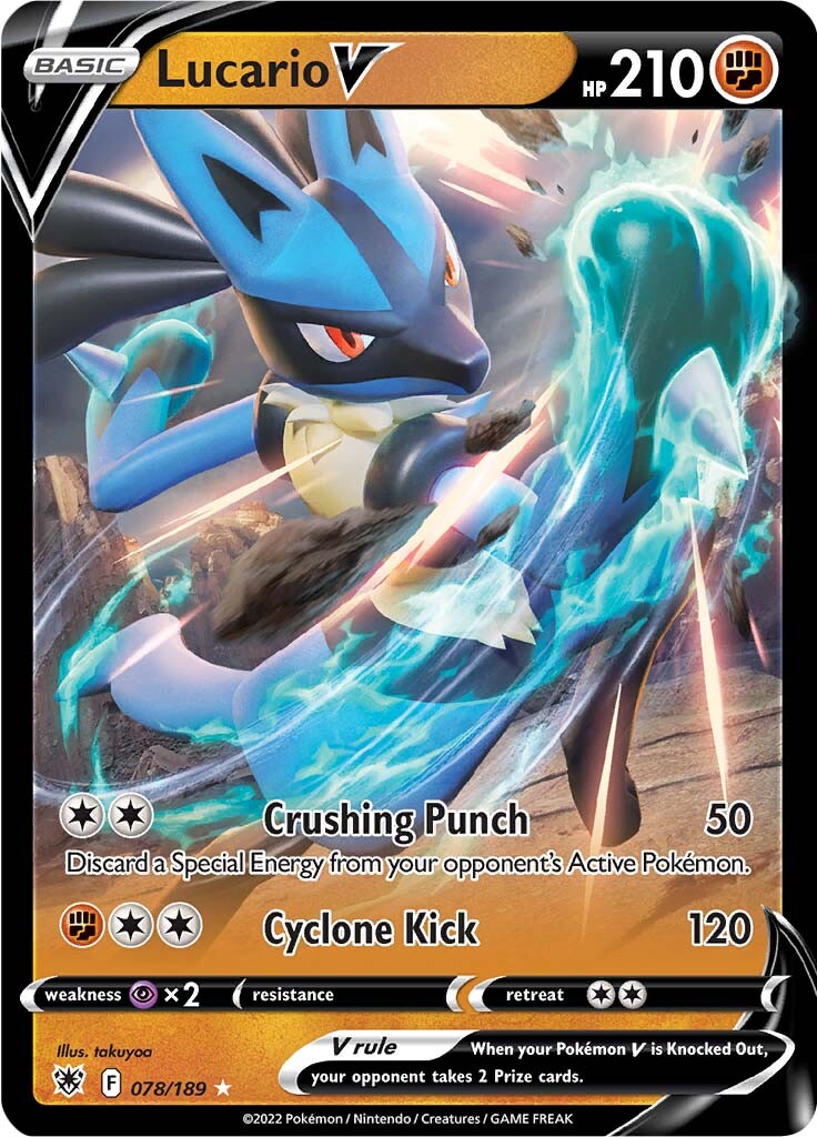 Lucario V (078/189) [Sword & Shield: Astral Radiance] - Card Brawlers | Quebec | Canada | Yu-Gi-Oh!