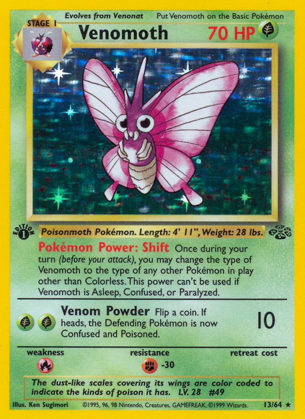 Venomoth (13/64) [Jungle 1st Edition] - Card Brawlers | Quebec | Canada | Yu-Gi-Oh!