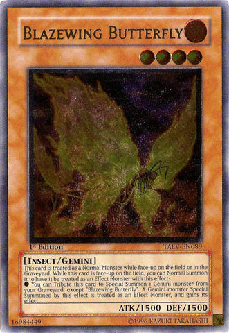 Blazewing Butterfly [TAEV-EN089] Ultimate Rare - Card Brawlers | Quebec | Canada | Yu-Gi-Oh!
