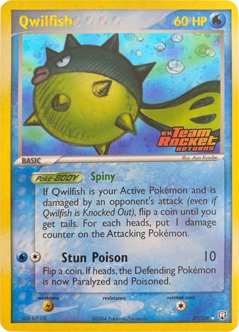 Qwilfish (27/109) (Stamped) [EX: Team Rocket Returns] - Card Brawlers | Quebec | Canada | Yu-Gi-Oh!