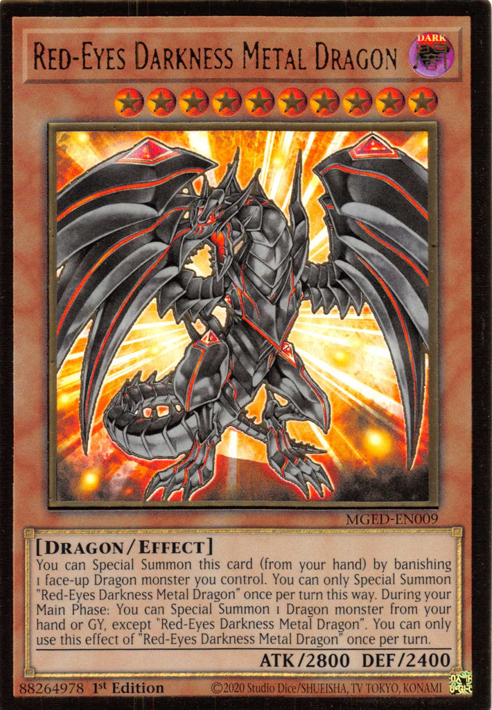 Red-Eyes Darkness Metal Dragon [MGED-EN009] Gold Rare | Card Brawlers