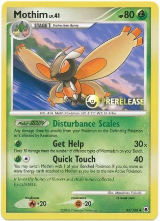 Mothim (42/100) (Prerelease Promo) [Diamond & Pearl: Black Star Promos] - Card Brawlers | Quebec | Canada | Yu-Gi-Oh!