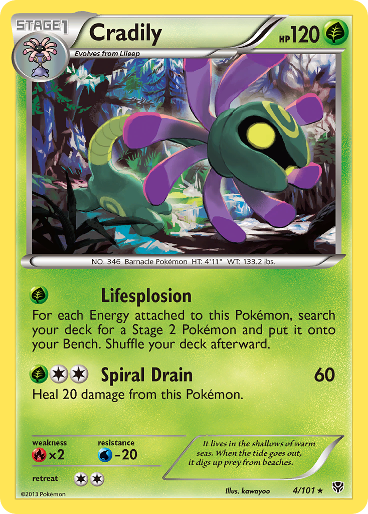Cradily (4/101) [Black & White: Plasma Blast] - Card Brawlers | Quebec | Canada | Yu-Gi-Oh!