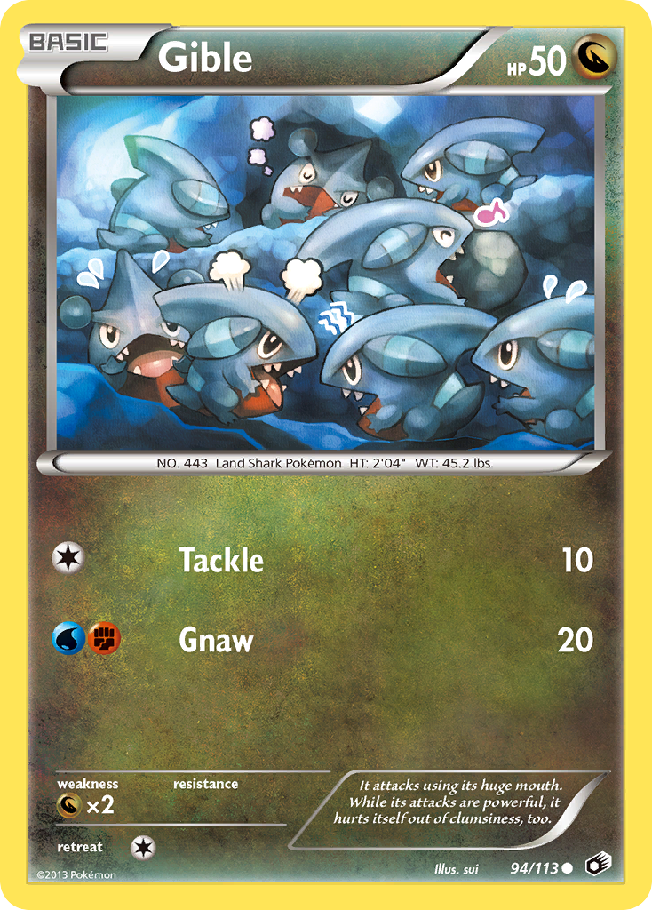 Gible (94/113) [Black & White: Legendary Treasures] - Card Brawlers | Quebec | Canada | Yu-Gi-Oh!