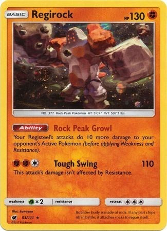 Regirock (53/111) (Cosmos Holo) [Sun & Moon: Crimson Invasion] - Card Brawlers | Quebec | Canada | Yu-Gi-Oh!