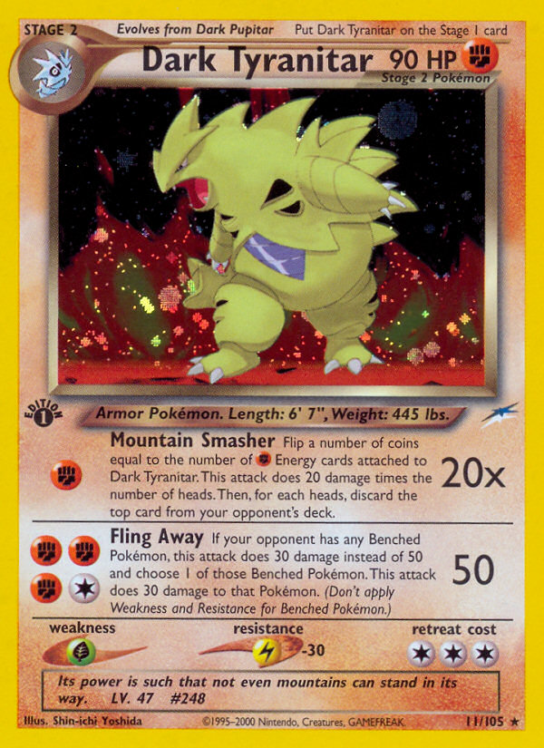 Dark Tyranitar (11/105) [Neo Destiny 1st Edition] - Card Brawlers | Quebec | Canada | Yu-Gi-Oh!