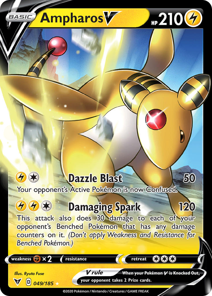Ampharos V (049/185) [Sword & Shield: Vivid Voltage] - Card Brawlers | Quebec | Canada | Yu-Gi-Oh!