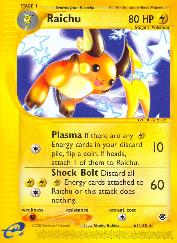 Raichu (61/165) [Expedition: Base Set] - Card Brawlers | Quebec | Canada | Yu-Gi-Oh!