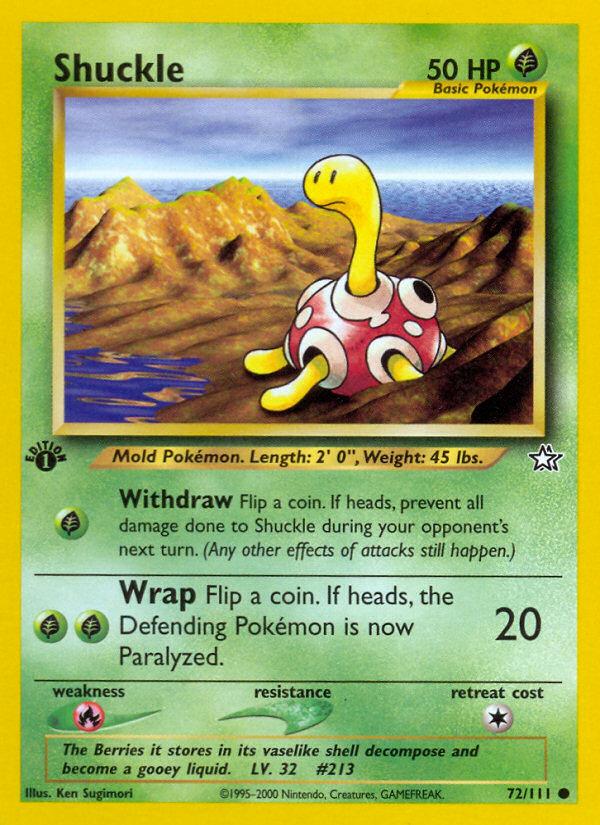 Shuckle (72/111) [Neo Genesis 1st Edition] - Card Brawlers | Quebec | Canada | Yu-Gi-Oh!