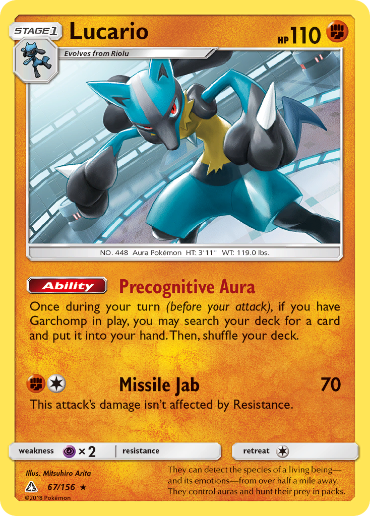 Lucario (67/156) [Sun & Moon: Ultra Prism] - Card Brawlers | Quebec | Canada | Yu-Gi-Oh!