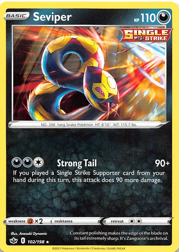 Seviper (102/198) [Sword & Shield: Chilling Reign] - Card Brawlers | Quebec | Canada | Yu-Gi-Oh!