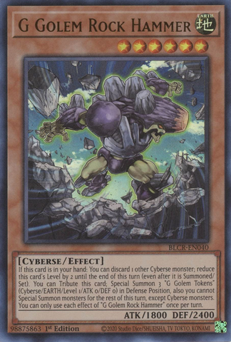 G Golem Rock Hammer [BLCR-EN040] Ultra Rare - Card Brawlers | Quebec | Canada | Yu-Gi-Oh!