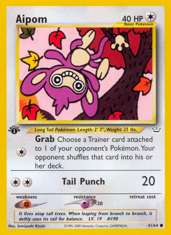 Aipom (41/64) [Neo Revelation 1st Edition] - Card Brawlers | Quebec | Canada | Yu-Gi-Oh!