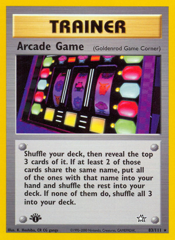 Arcade Game (83/111) [Neo Genesis 1st Edition] - Card Brawlers | Quebec | Canada | Yu-Gi-Oh!
