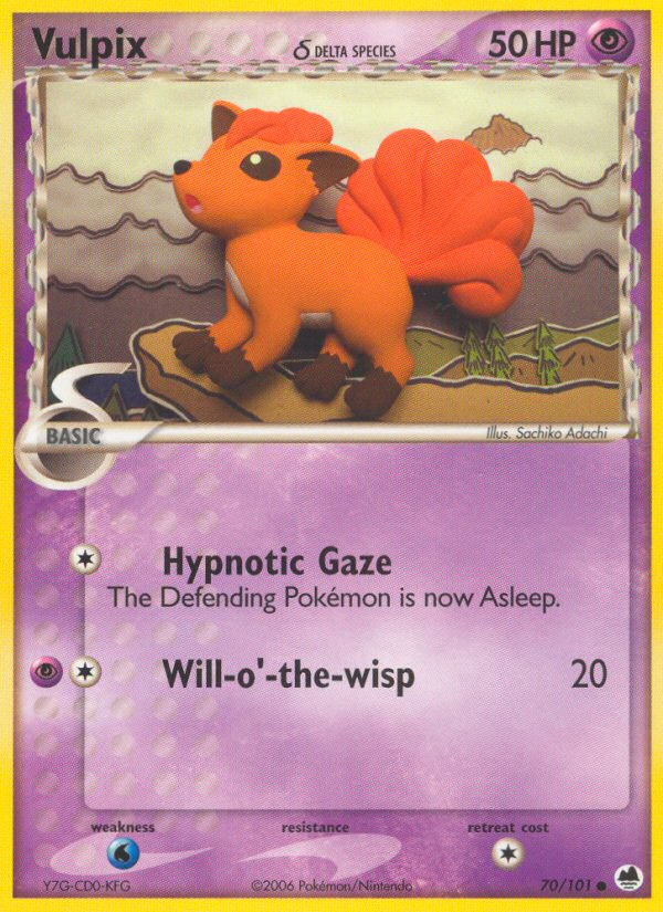 Vulpix (70/101) (Delta Species) [EX: Dragon Frontiers] - Card Brawlers | Quebec | Canada | Yu-Gi-Oh!