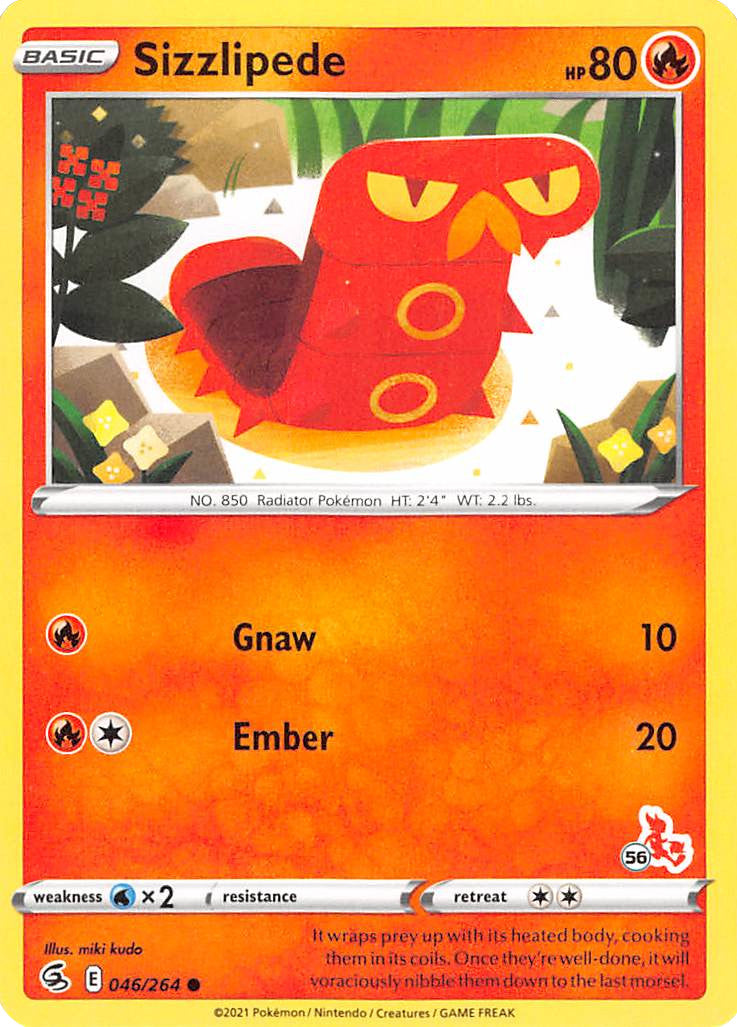 Sizzlipede (046/264) (Cinderace Stamp #56) [Battle Academy 2022] - Card Brawlers | Quebec | Canada | Yu-Gi-Oh!