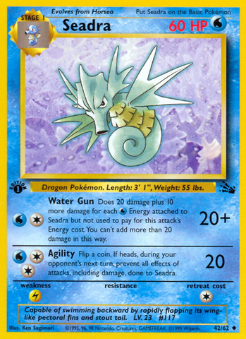 Seadra (42/62) [Fossil 1st Edition] - Card Brawlers | Quebec | Canada | Yu-Gi-Oh!