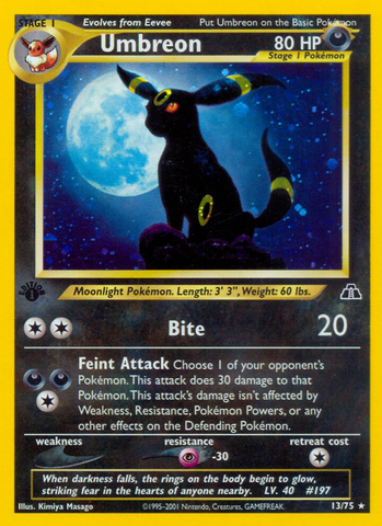 Umbreon (13/75) [Neo Discovery 1st Edition] - Card Brawlers | Quebec | Canada | Yu-Gi-Oh!