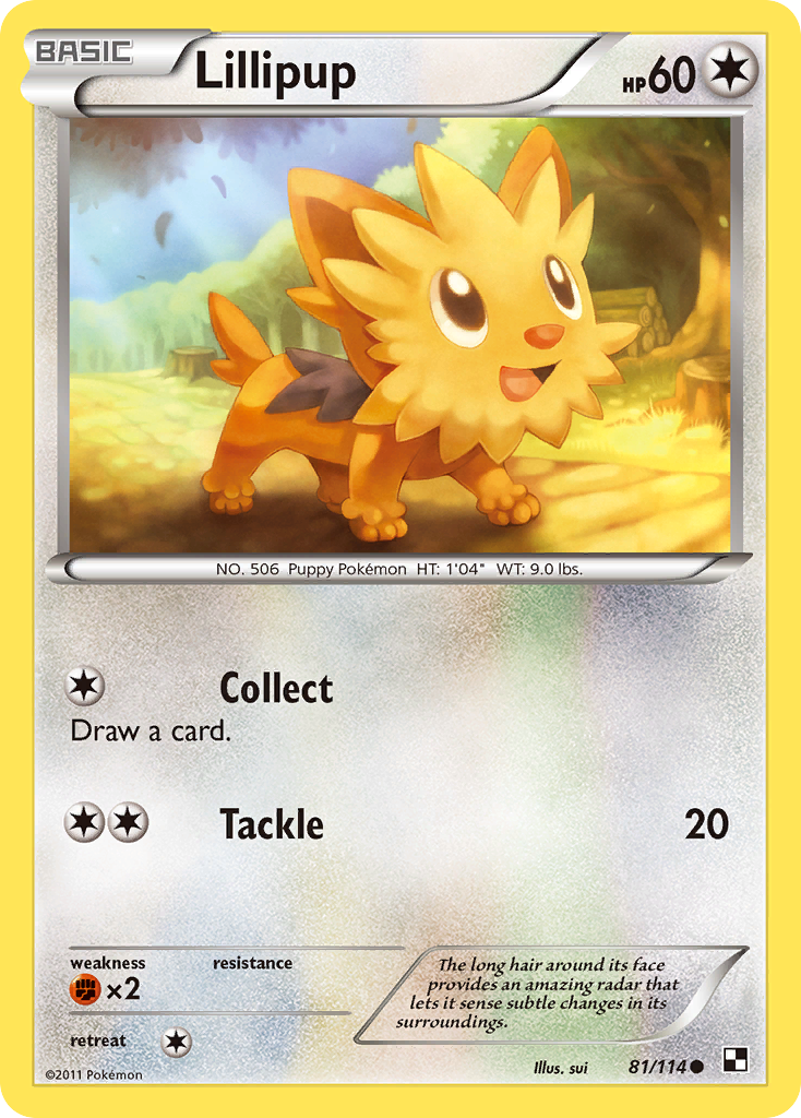 Lillipup (81/114) [Black & White: Base Set] - Card Brawlers | Quebec | Canada | Yu-Gi-Oh!