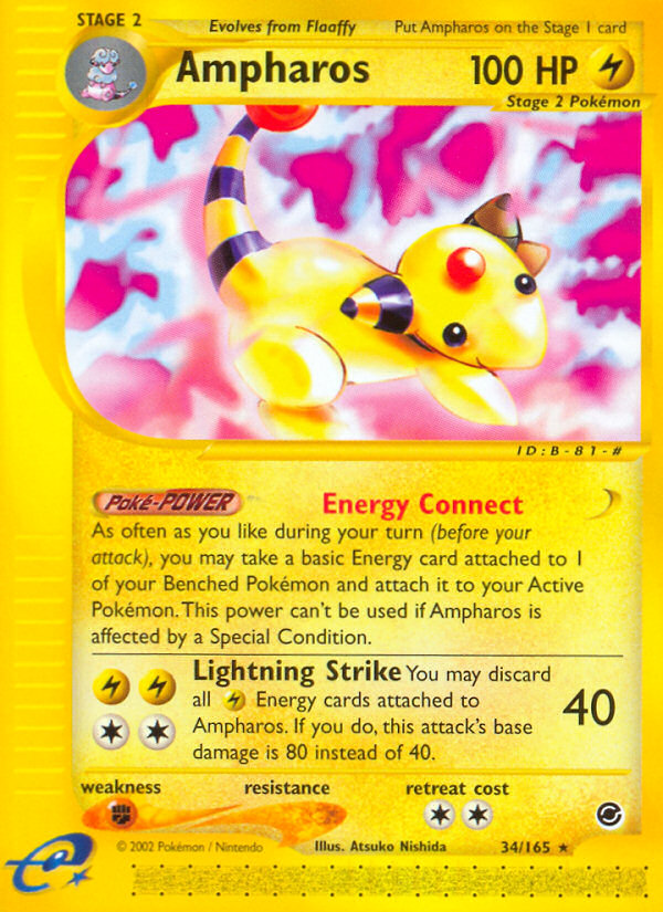 Ampharos (34/165) [Expedition: Base Set] - Card Brawlers | Quebec | Canada | Yu-Gi-Oh!
