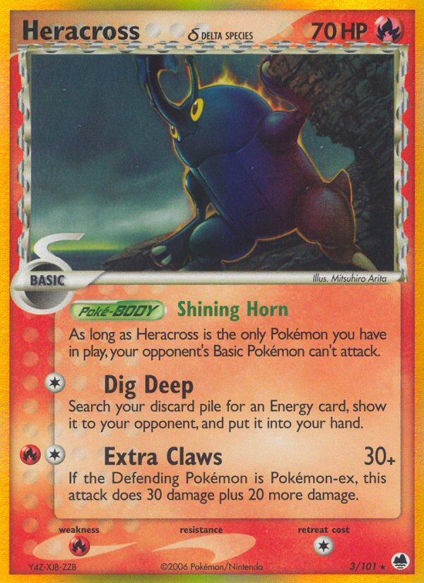 Heracross (3/101) (Delta Species) [EX: Dragon Frontiers] - Card Brawlers | Quebec | Canada | Yu-Gi-Oh!