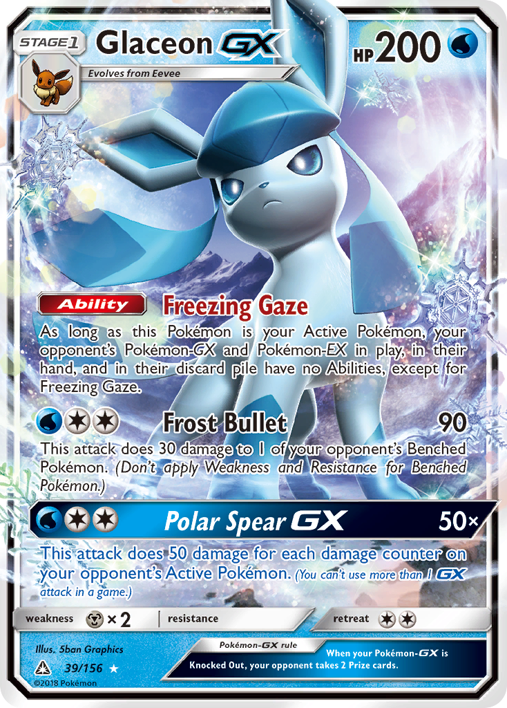 Glaceon GX (39/156) [Sun & Moon: Ultra Prism] - Card Brawlers | Quebec | Canada | Yu-Gi-Oh!
